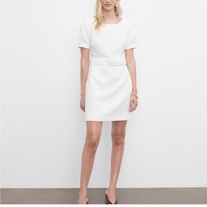 new with tags white club Monaco textured mini dress. Size 8
